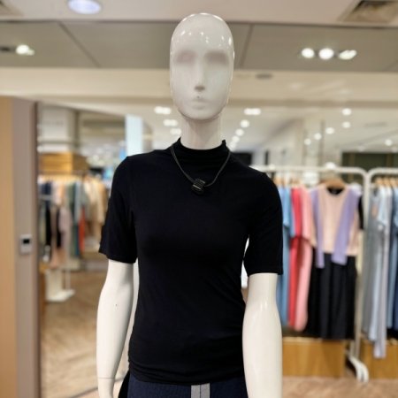 모달5부소매 모크넥 반팔탑