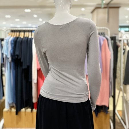 발열 라운드넥 긴팔 탑