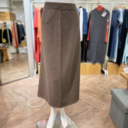 캐시미어 앞트임 롱 스커트