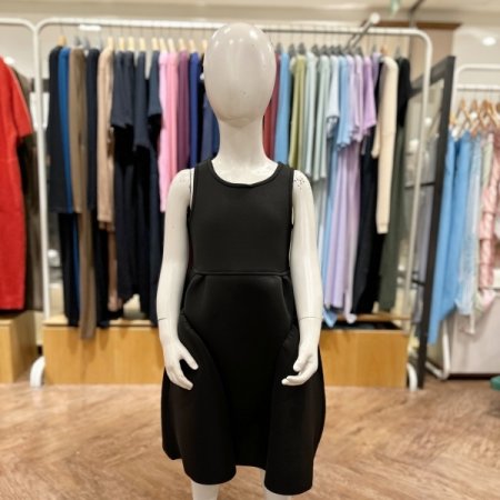 아동 볼륨 A라인 민소매 원피스