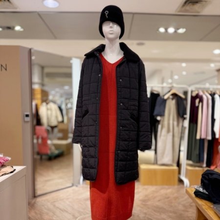 스퀘어 퀼팅 패딩 점퍼