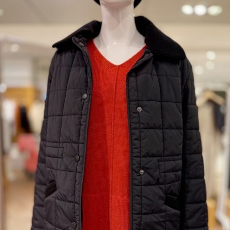 스퀘어 퀼팅 패딩 점퍼