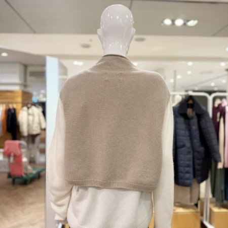 라운드 무지 니트