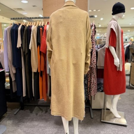 3D 니트 숄카라 롱가디건