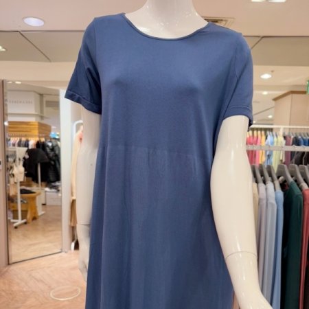 모달 루즈핏 하프슬리브 롱 드레스