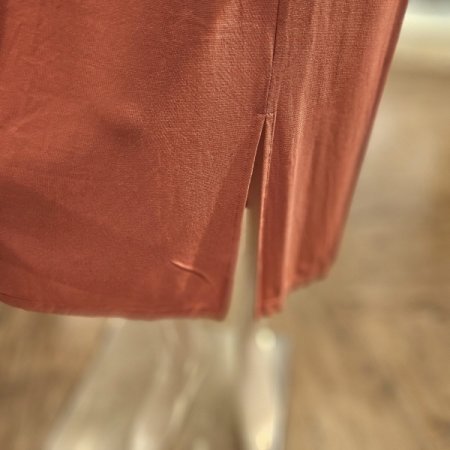 보트넥 5부 앞트임 롱 원피스