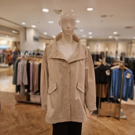 스냅단추 오버핏 트렌치 점퍼