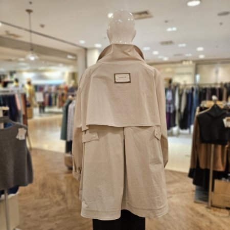 스냅단추 오버핏 트렌치 점퍼