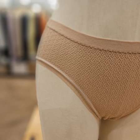 심리스 자카드패턴 레이스 브리프 팬티