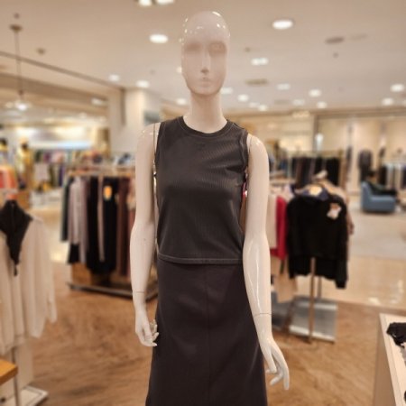 립조직 골지 크롭 탱크탑