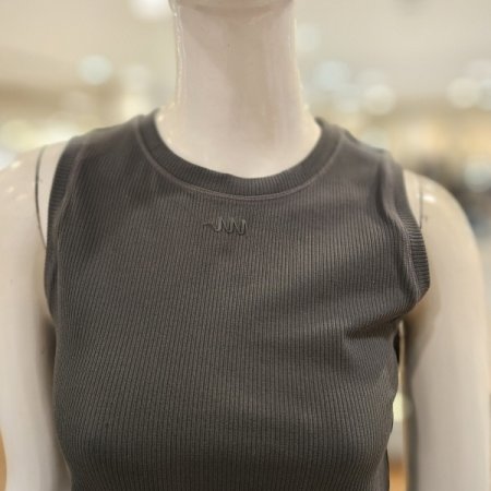 립조직 골지 크롭 탱크탑