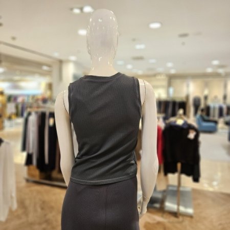 립조직 골지 크롭 탱크탑