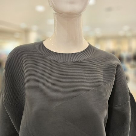 480 숏기장 긴팔 라운드 스웻 탑