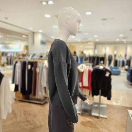 480 숏기장 긴팔 라운드 스웻 탑