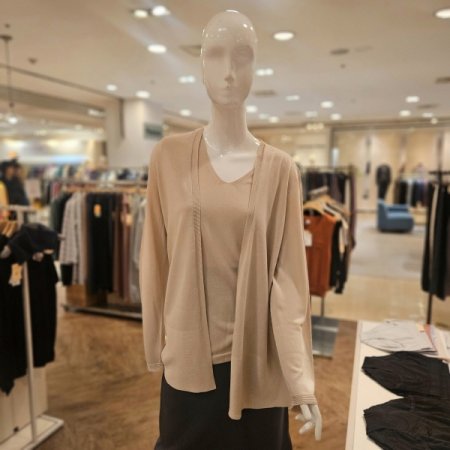 3D 홀가먼트 니트 오픈 가디건