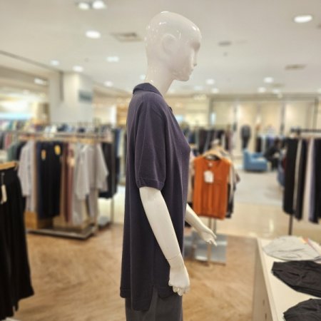 세컨스킨 3D 오가닉코튼 오버핏 카라니트