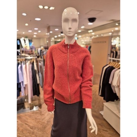 자가드 집업 가디건