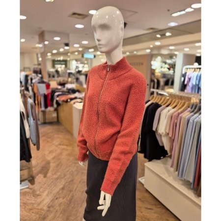 자가드 집업 가디건