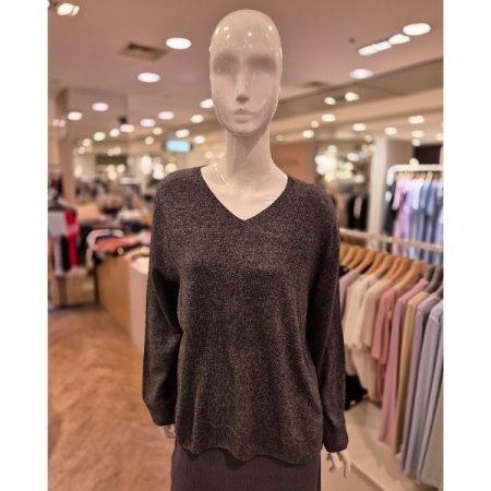 캐시미어 브이 언발 니트