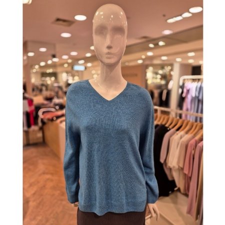 캐시미어 브이 언발 니트