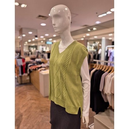 언발 브이 니트 베스트