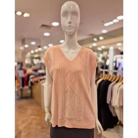 언발 브이 니트 베스트