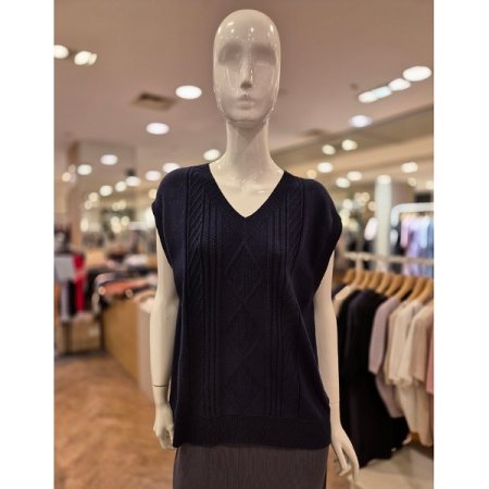 언발 브이 니트 베스트