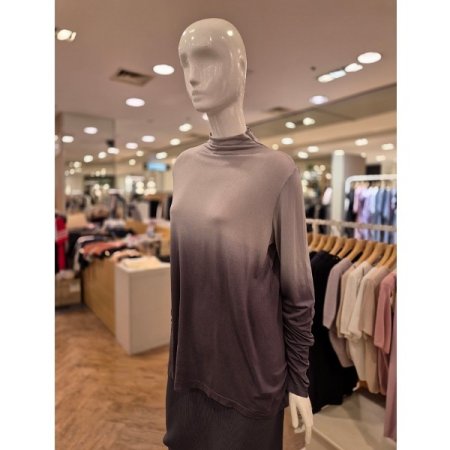 모달 그라데이션 반목 티셔츠