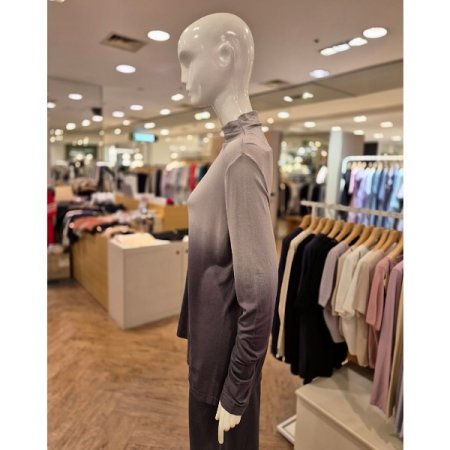 모달 그라데이션 반목 티셔츠