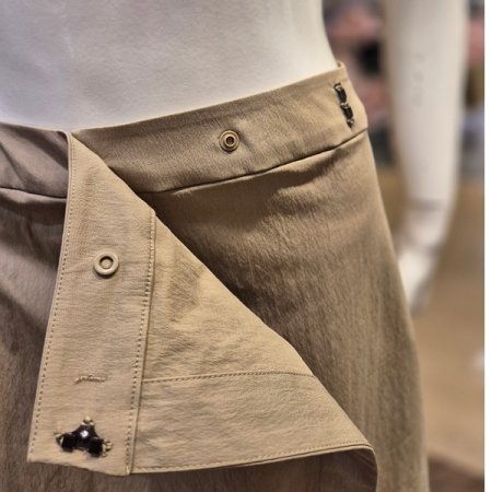 허리뒷밴딩 언발 랩 스커트