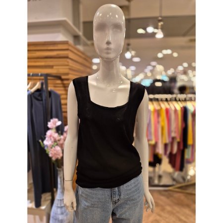 스퀘어넥 민소매 니트