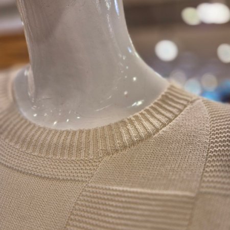 네모격자 롱 니트원피스