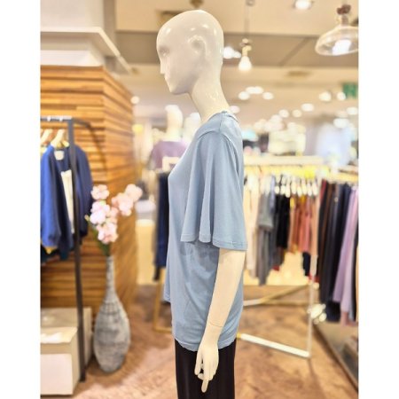 심리스 날개 소매 모달 라운드 티셔츠