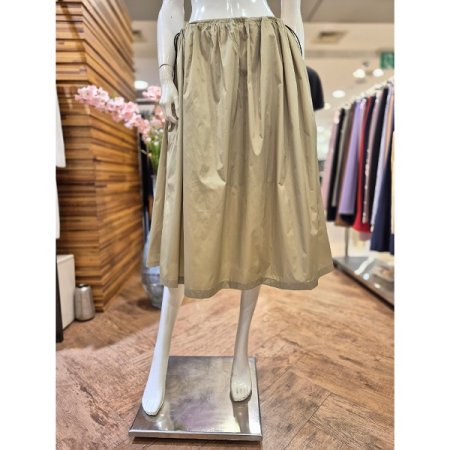 스트링 롱 주름 스커트