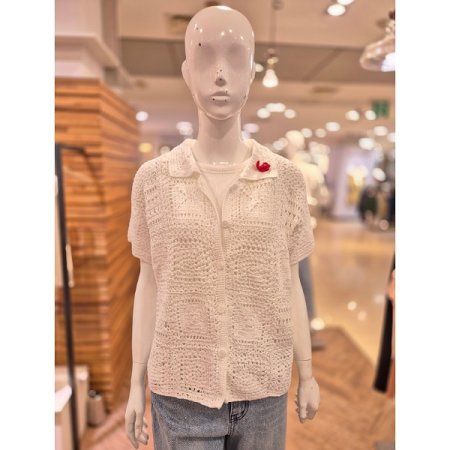 크로셰 카라 가디건