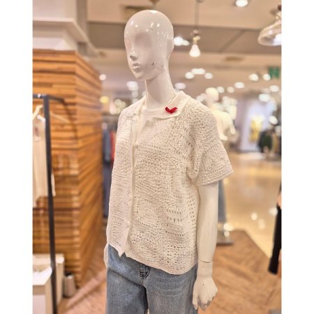 크로셰 카라 가디건