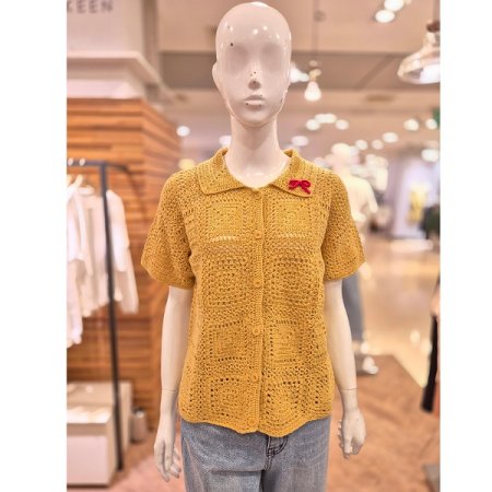 크로셰 카라 가디건