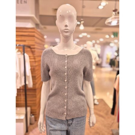 버튼 골지 가디건