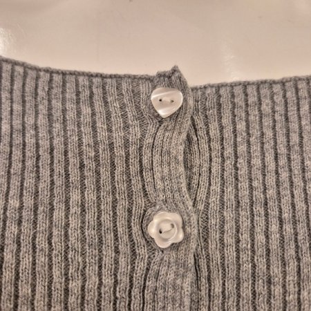 버튼 골지 가디건