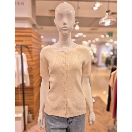 버튼 골지 가디건