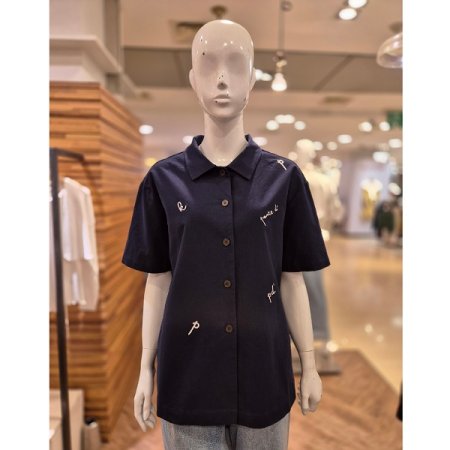 자수 카라 셔츠