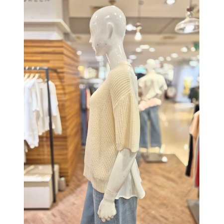 반전 니트쉬폰 반팔 니트