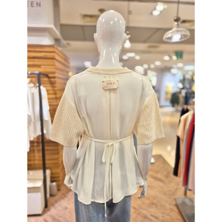 반전 니트쉬폰 반팔 니트