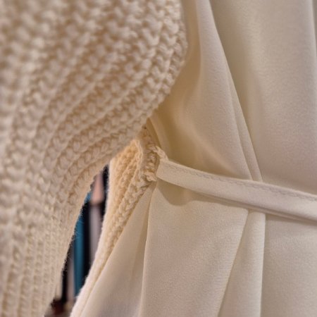 반전 니트쉬폰 반팔 니트