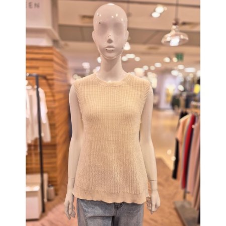 반전 니트 쉬폰 베스트