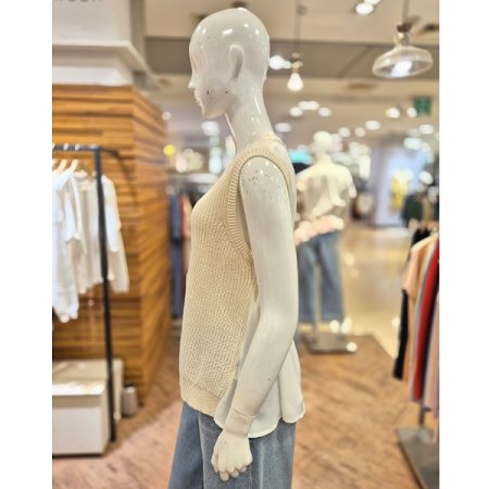 반전 니트 쉬폰 베스트