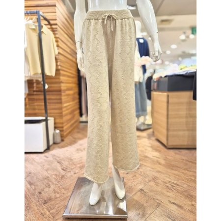 지그재그 패턴 니트 팬츠