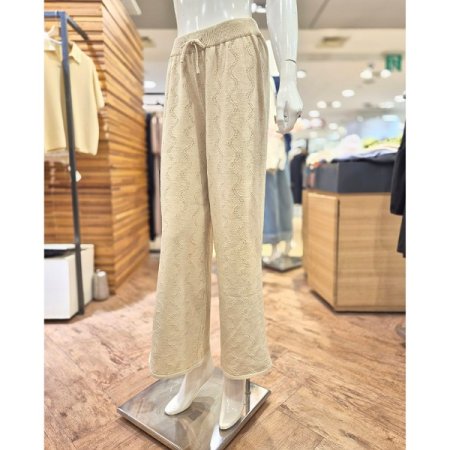 지그재그 패턴 니트 팬츠