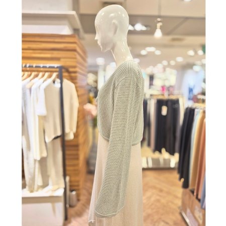 3D니트 메쉬 스트링 볼레로