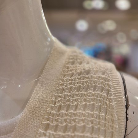 3D 니트 메쉬 롱 베스트